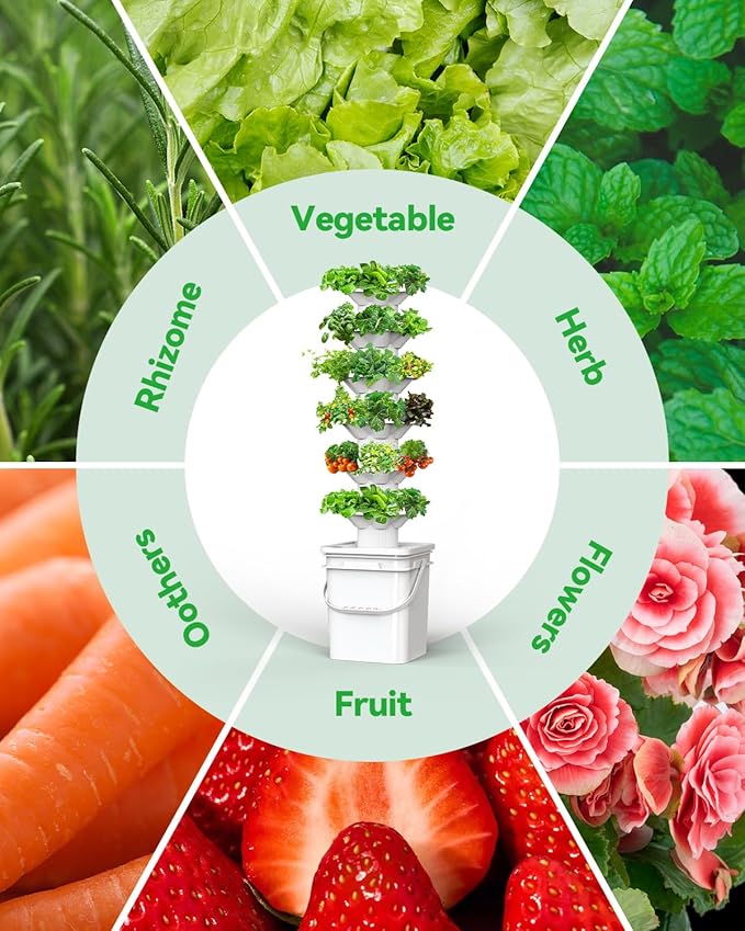 Vertical Hydroponics Growing System Kit, Indoor Outdoor Gardening System Kits - Image 4