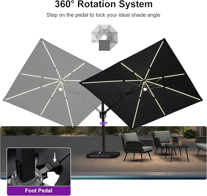 PURPLE LEAF 10 Feet Patio Umbrella - Image 8
