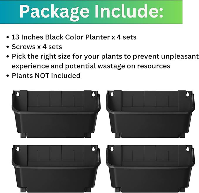Maxona Black Color Vertical Garden Planter - Image 2