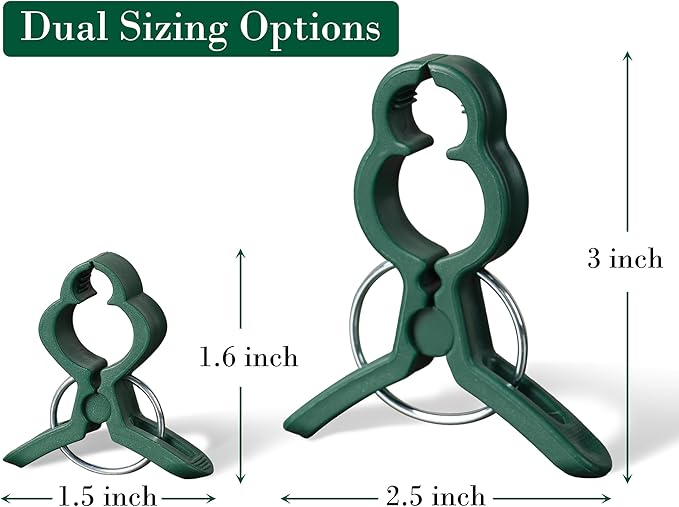 Garden Plant Clips 50 Pack Big Size Dark Green, Reusable Garden Plant Supports - Image 2