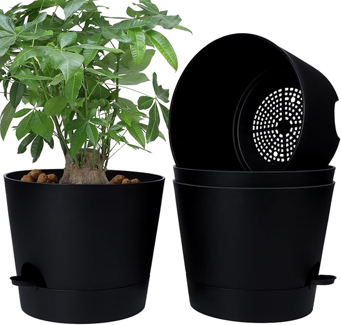 12 Inches Indoor Self Watering Planters by AFamilyofGardenLovers