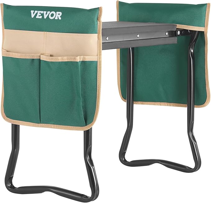 VEVOR Garden Kneeler and Seat, 330 lbs Load Capacity, Foldable Garden Stool by VEVOR