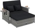 Tangkula Patio Rattan Daybed by TANGKULA