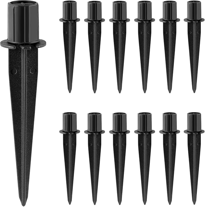 Metal Stakes Solar Lights Replacement Spike by Pluxen