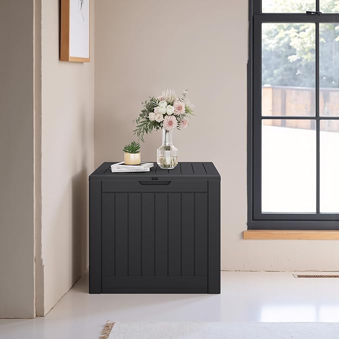 JUMMICO 42 Gallon Deck Box Waterproof, Resin Outdoor Storage Box - Image 5