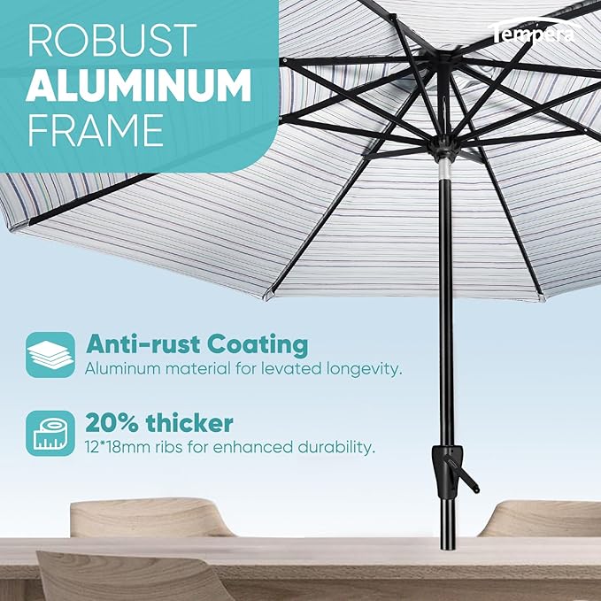 Tempera Patio Market Outdoor Table Umbrella - Image 5