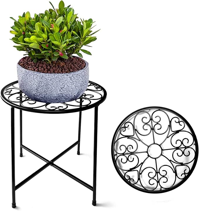 Plant Stand Indoor Outdoor, Round Metal Corner Plant Stand by Fashion%26cool