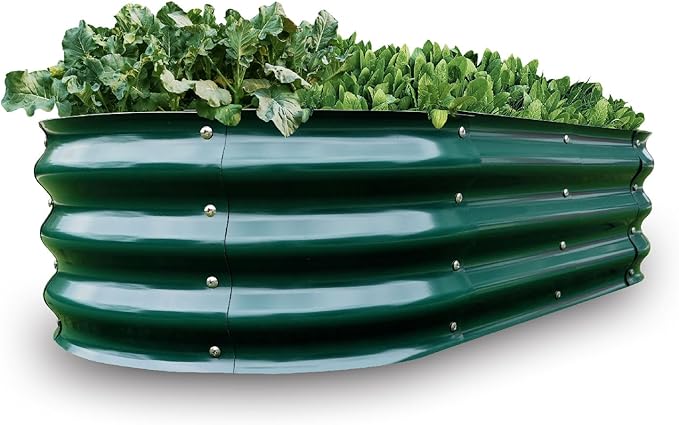Gardmax Galvanized Raised Garden Bed, Lightweight Planter Boxes Outdoor by ChooseGardmaxforbetterlife