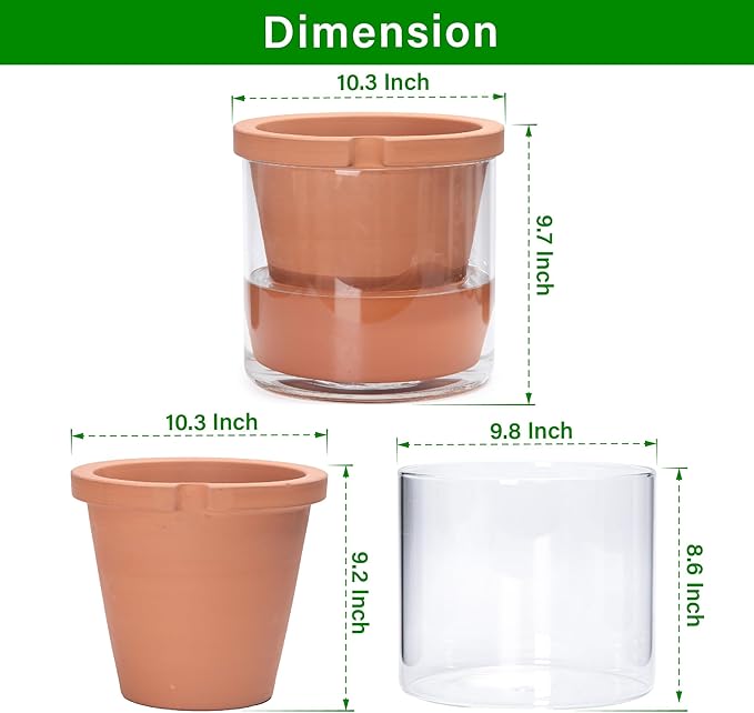 D'vine Dev 10 Inch Design Self Watering Pot - Image 2