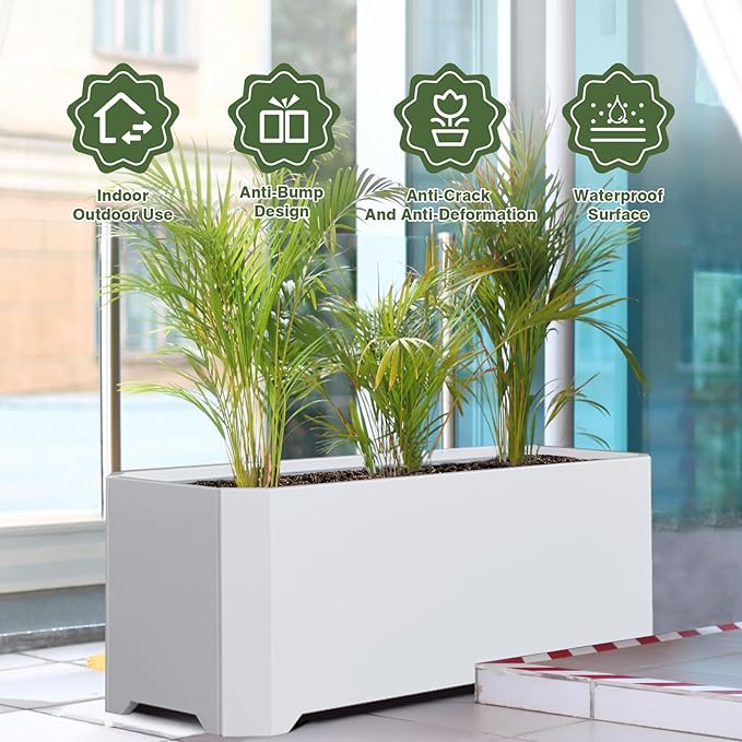 Steel Planter Box-36"x15"x15"-Large Rectangular Planters - Image 5