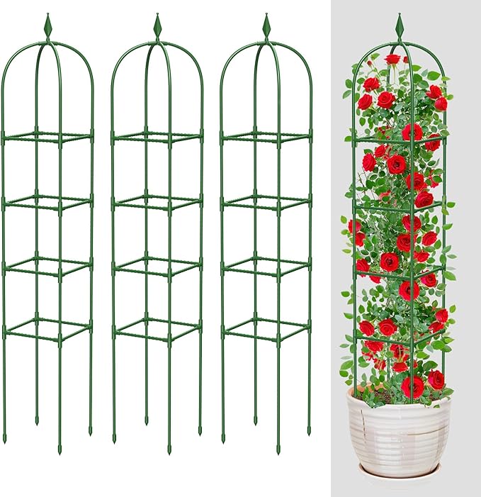 Garden Trellis for Climbing Plants Outdoor & Indoor - 6Ft Tall Rustproof Plant - Image 9