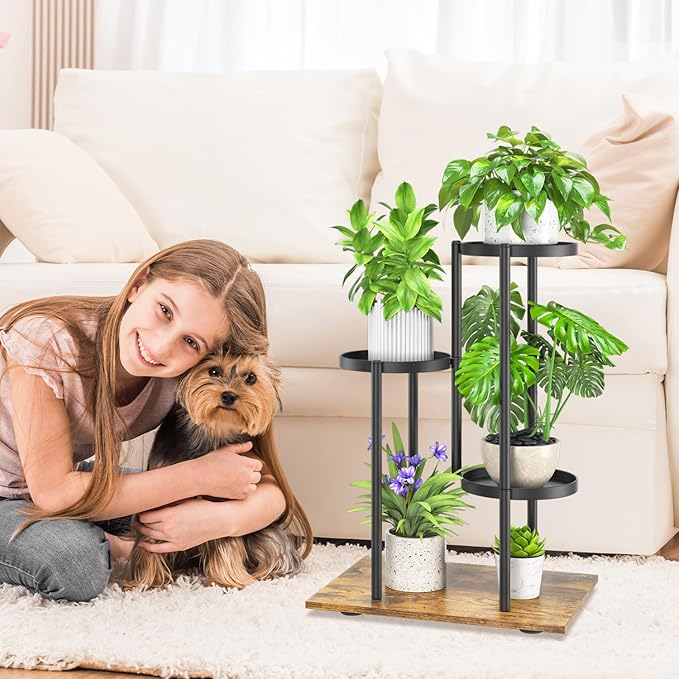 iDavosic.ly 3 Tier Plant Stand Indoor Outdoor, Tiered Corner Multiple Flower - Image 2
