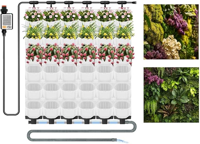 36 Pockets Living Wall Planter Indoor, Self Watering Wall Hanging Planters by Unknown