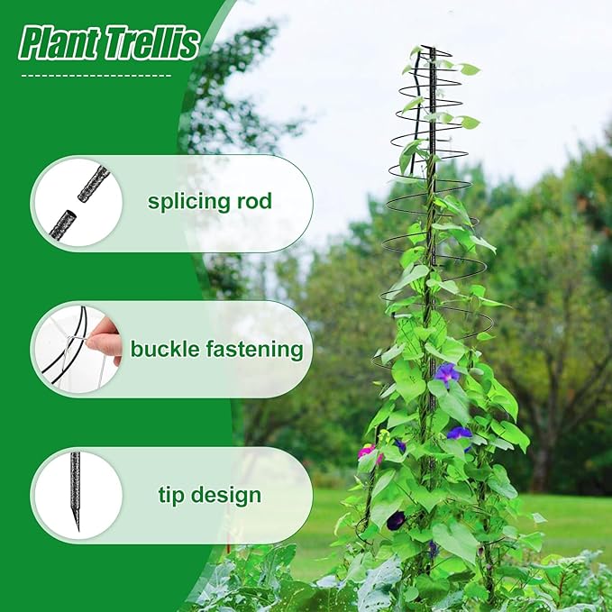 Trellis for Climbing Plants Outdoor, 73inch Tall Plants Trellis Support Metal - Image 2