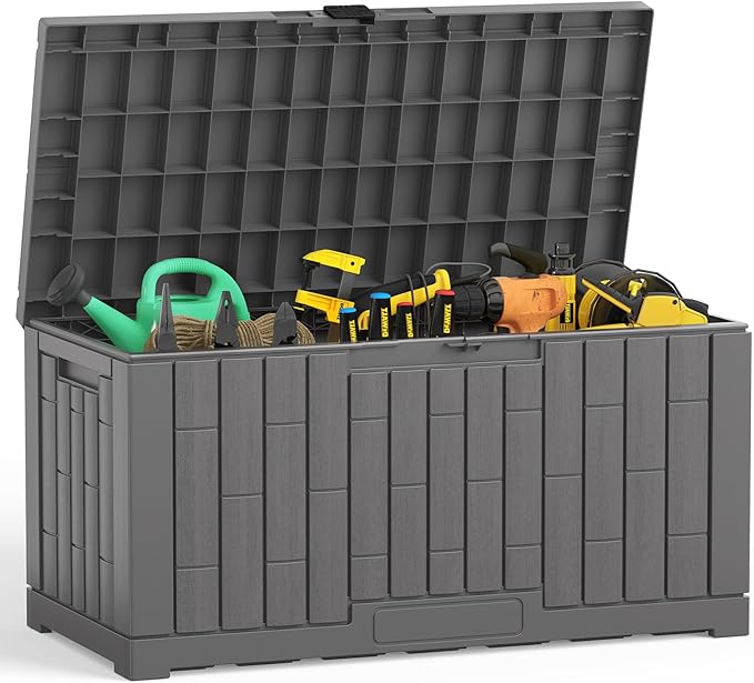 NEWBULIG 60 Gallon Deck Box, Waterproof Outdoor Storage Box by NEWBULIG