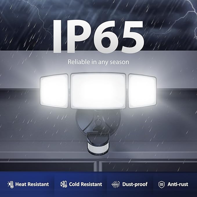 Onforu 75W LED Flood Light Motion Sensor Outdoor, 7000lm Dusk to Dawn Flood - Image 8