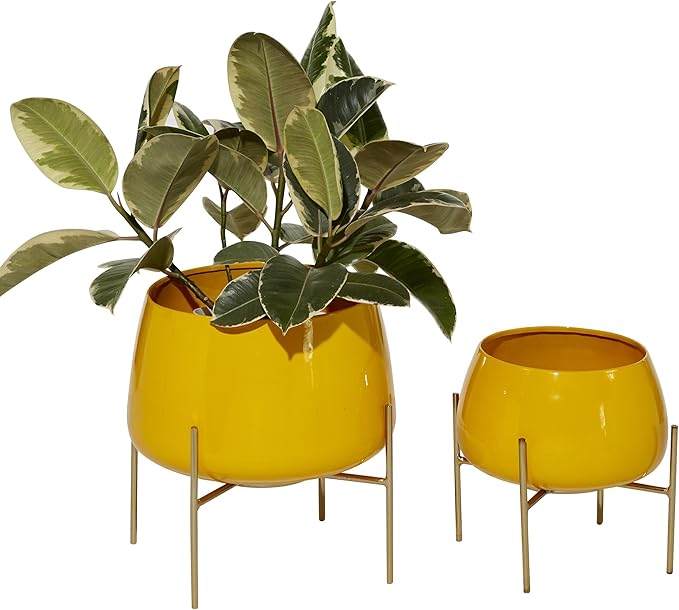 Deco 79 Metal Indoor Outdoor Planter Small Planter Pot by Deco79