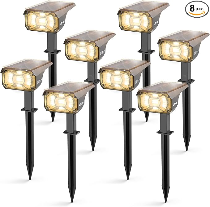 3 Brightness Modes Solar Outdoor Lights, 360 Degree Adjustable Lighting Angle by LEREKAM