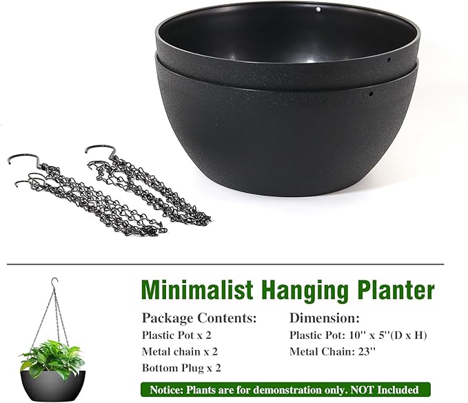 10 inch Hanging Planters for Outdoor Indoor Plants - Image 4