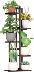 BMOSU Bamboo Plant Stand for Indoor Outdoor Plants Corner Tall Plant Shelf 6 by BMOSU