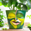 GUGUGO 8 Inch Planter Abstract Rainbow Face Pots by GUGUGOHOMEDECOR