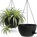 13 Inch 2 Pack Large Self Watering Hanging Planters by UOUZ