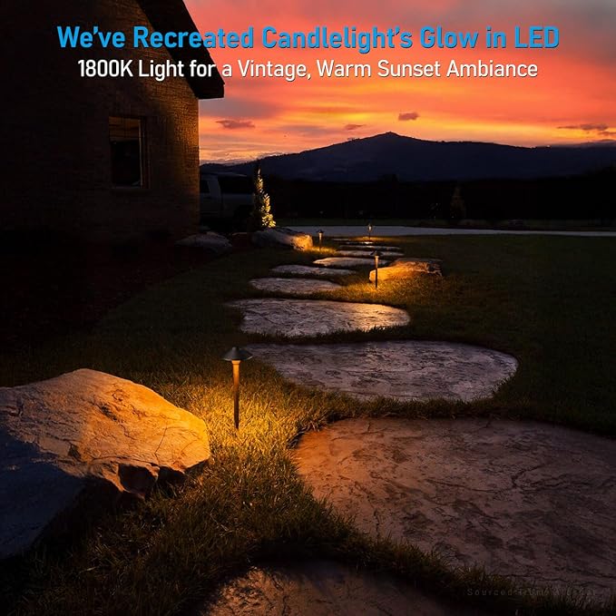 LEONLITE Update 5CCT Low Voltage Pathway Lights, LED Landscape Path Lights - Image 2