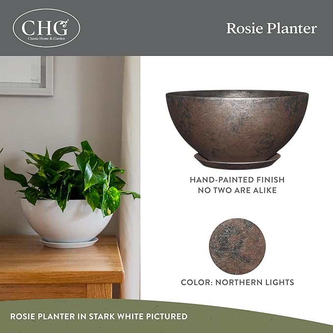 Classic Home and Garden Rosie Modern Planter w/Drainage - Image 2