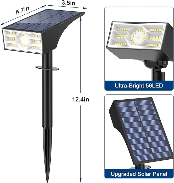 Solar Spot Lights Outdoor, 10 Pack/56 LED Outdoor Lights - Image 7