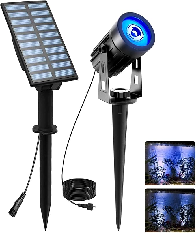 T-SUNUS Solar Spot Lights Blue Metal Outdoor Christmas Spotlights by T-SUNUSLighting
