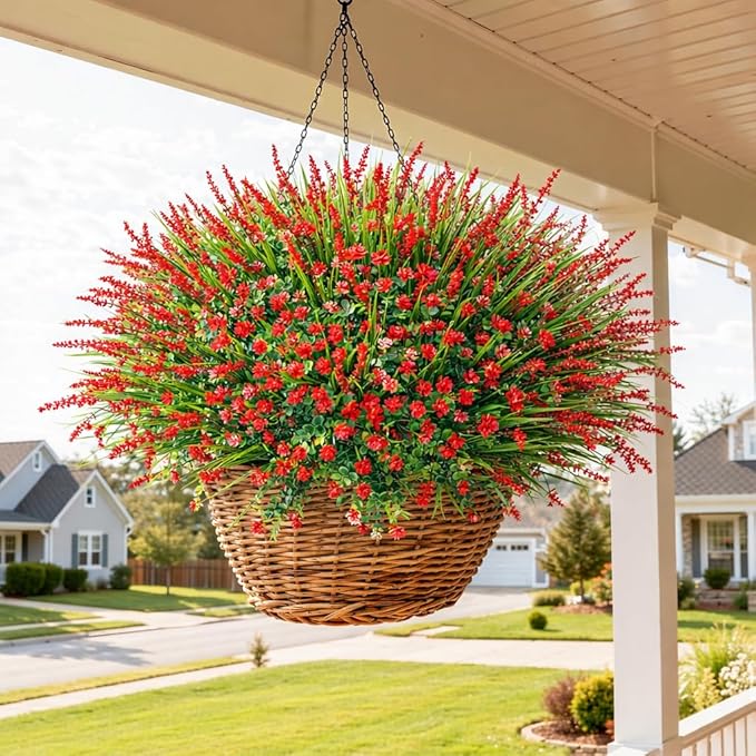 HyeFlora 20 Bundles Artificial Fake Outdoor Plants Flowers - Image 7