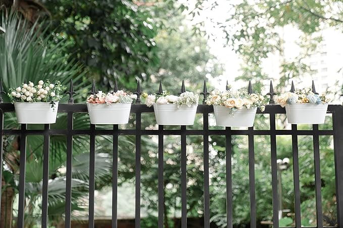 Dahey 10.5 Inch Metal Iron Hanging Flower Pots - Image 5