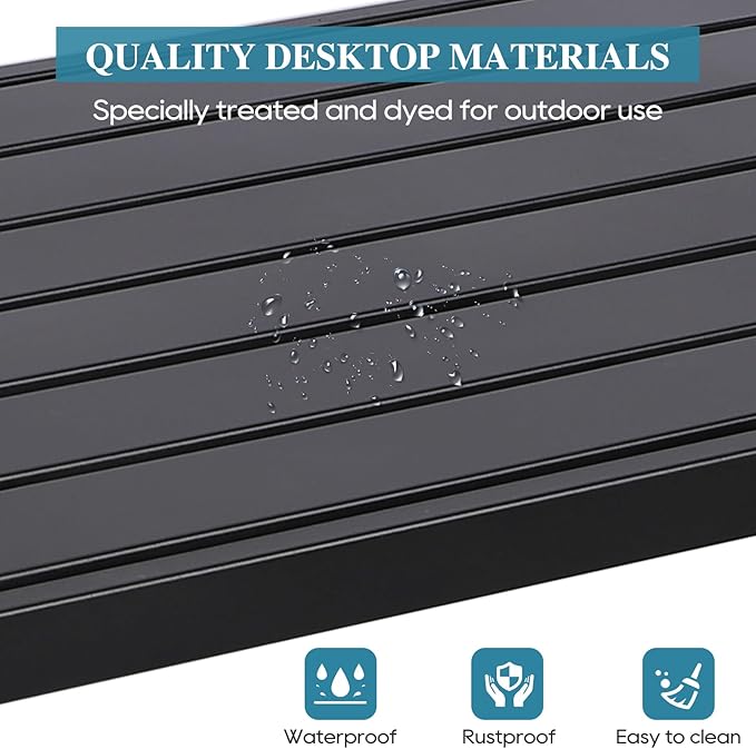 Outdoor Bar Table, Patio Console Pub Height Tables - Image 6