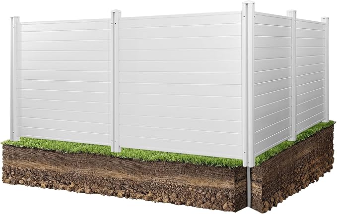 VEVOR Outdoor Privacy Screens, Pool Equipment Enclosure, Horizontal Vinyl by VEVOR