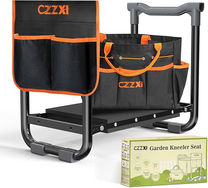 Garden Kneeler and Seat, Wider and Thicker Kneeling Pad Heavy Duty Gardening by CZZXI