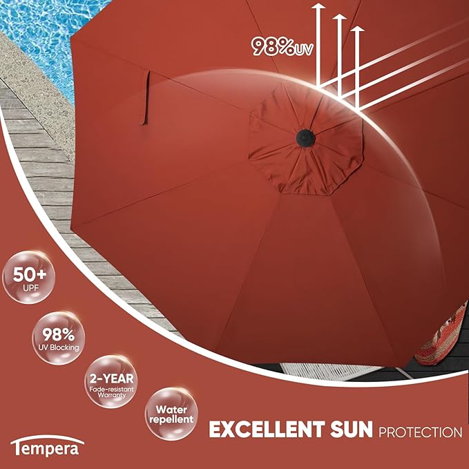Tempera Patio Market Outdoor Table Umbrella - Image 3