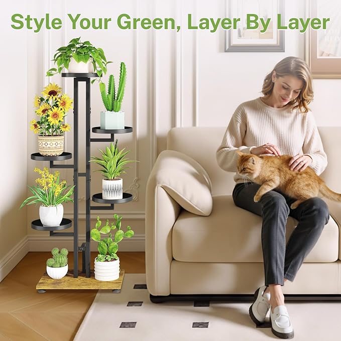 iDavosic.ly 5 Tier Plant Stand Indoor Outdoor, Tiered Corner Multiple Flower - Image 7