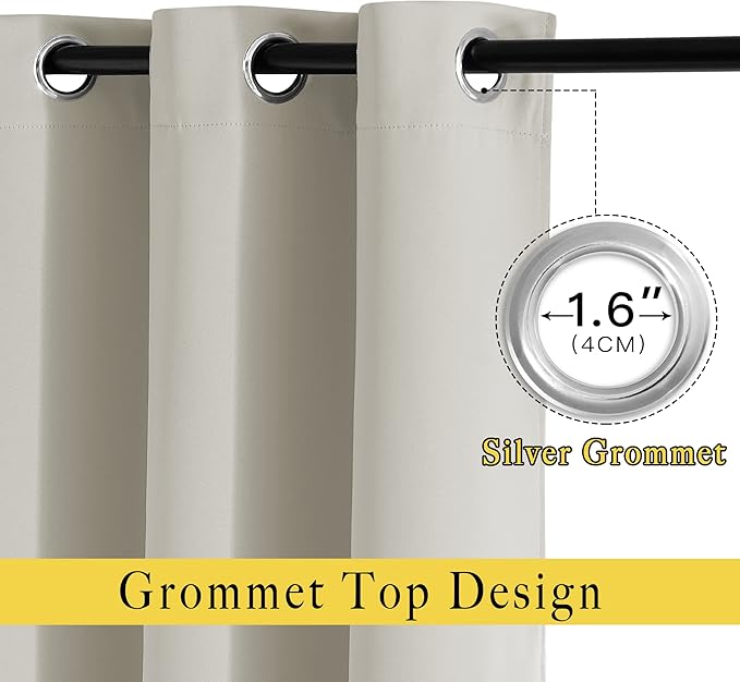NICETOWN Bedroom Blackout Curtain & Drape 95 inch Length - Image 4