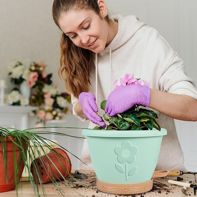 Plant Pots, Flower Pots for Indoor/Outdoor Plants, Self Watering Plastic - Image 4