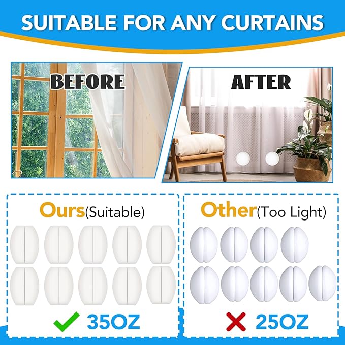 20 Pcs Shower Curtain Weights，Silicone Wrapped Heavy Duty shower curtain - Image 5