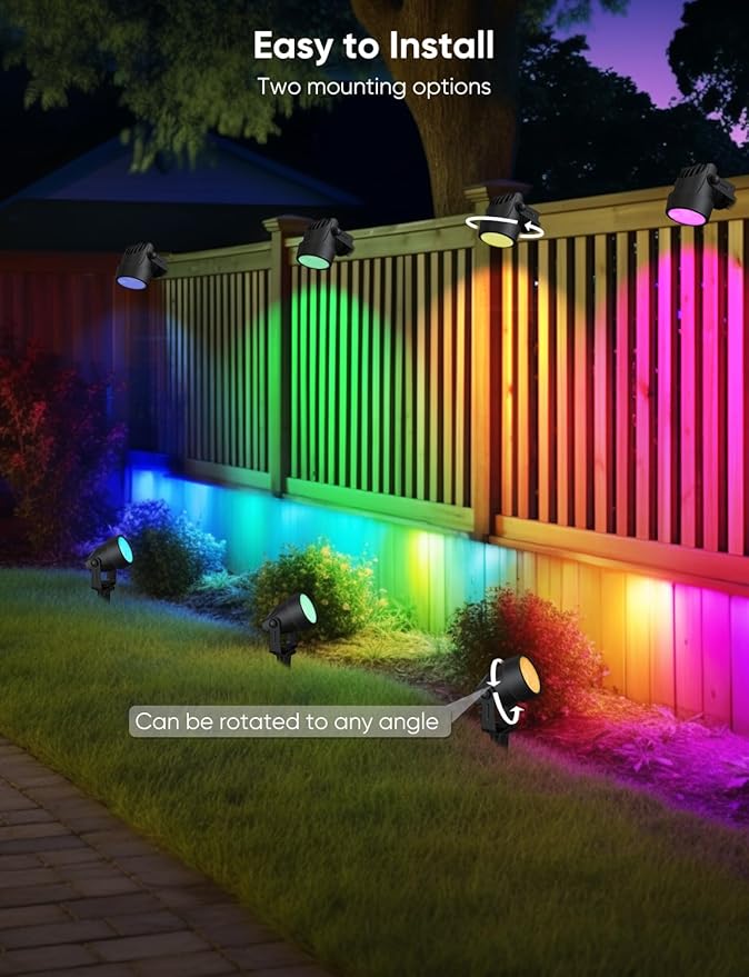 APPECK Landscape Lighting, RGBW Color Changing Low Voltage Landscape Lights - Image 3