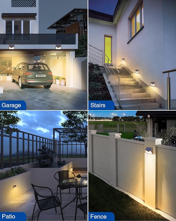 Peasur Solar Lights Outdoor Motion Sensor Waterproof, 8 Pack 140LED Brown Solar - Image 3