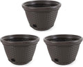Suncast 3 Pack Decorative Wicker Garden Hose Holder Pot by Suncast