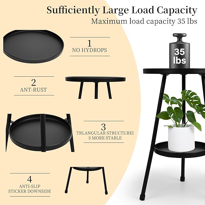 Metal Plant Stand, Plant Stand Indoor Outdoor, Metal Rustproof Flowers - Image 3