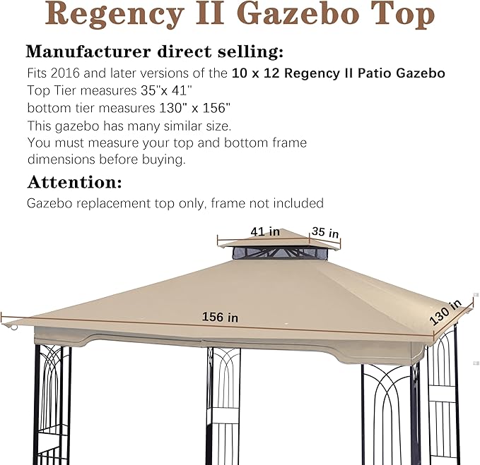 SCOCANOPY Replacement Gazebo Canopy - Image 3