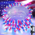 4th of July Decorations Red White and Blue Lights, 200 LED 66FT String Light by SANJICHA