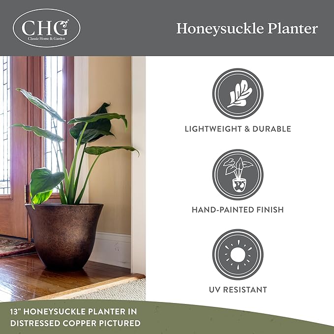 Classic Home and Garden Honeysuckle Resin Planters - Image 4
