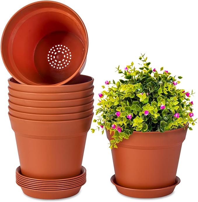 homenote Plant Pots, 7.5 Inch Flower Pots by HOMENOTE