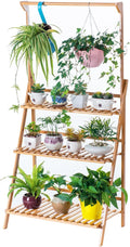 COPREE Bamboo 3-Tier Hanging Plant Stand Planter Shelves Flower Pot Organizer by COPREE