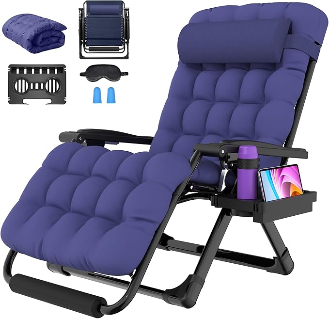 Suteck Oversized Zero Gravity Chair, 33In XXL Outdoor Recliner Chair by Suteck
